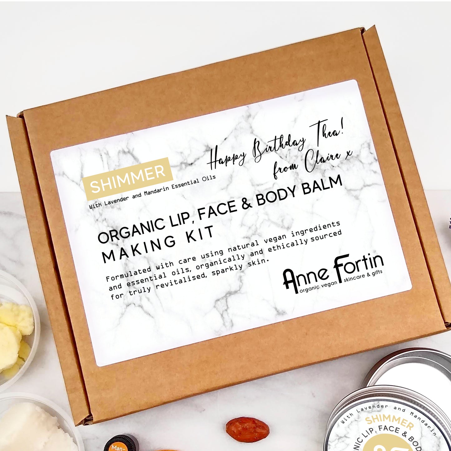 Organic Lip, Face & Body Balm Making Kit Shimmer