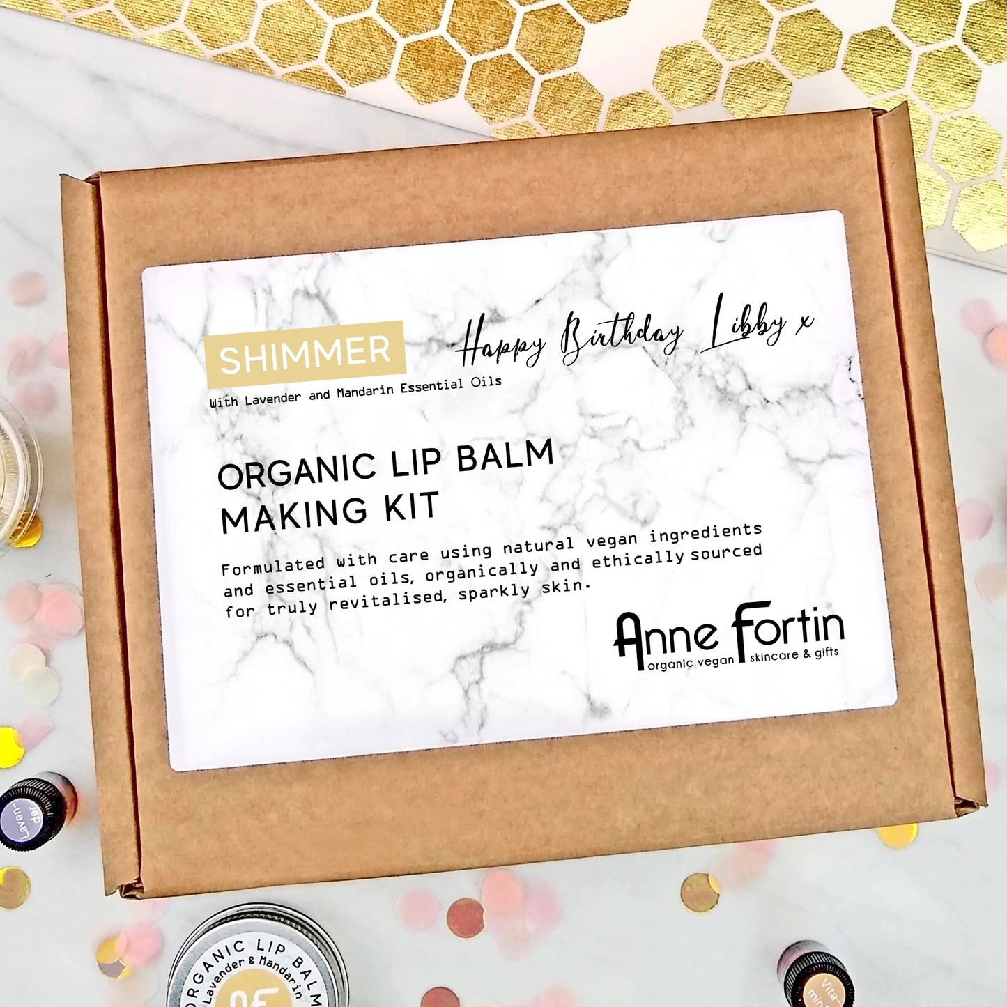 Organic Lip Balm Party Making Kit Shimmer